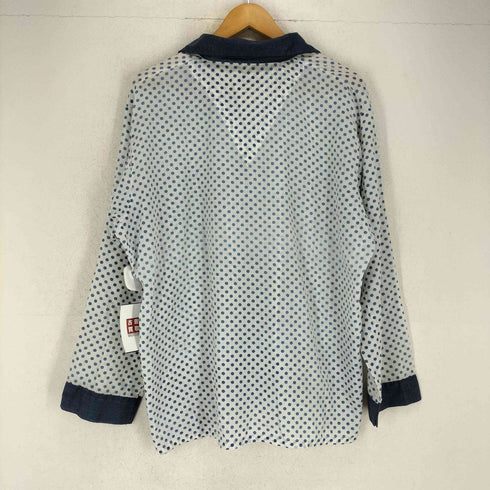 PLEETWAY ドット柄パジャマシャツ メンズ import:L