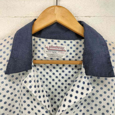 PLEETWAY ドット柄パジャマシャツ メンズ import:L