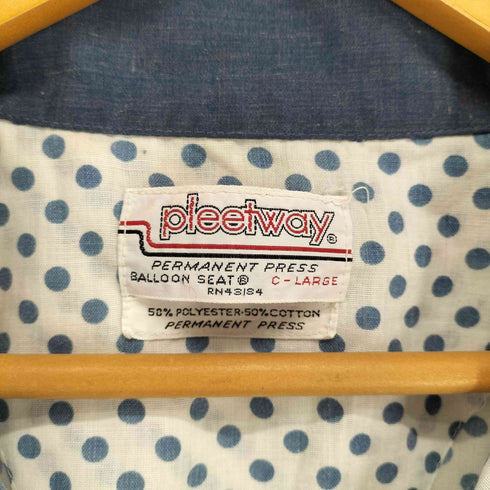 PLEETWAY ドット柄パジャマシャツ メンズ import:L