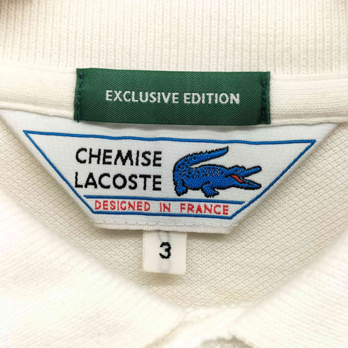 シュミーズラコステ CHEMISE LACOSTE 別注 ドロップテイル 鹿の子ポロシャツ メンズ JPN:3