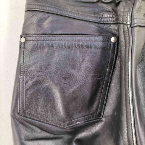 ショット Schott USA製 IDEALジッパーフライ レザーパンツ レディース 28
