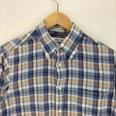 インディヴィジュアライズドシャツ individualized shirts USA製 マドラス チェック L/S ボタンダウン シャツ メンズ 15-32