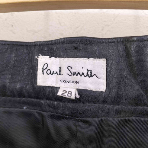 ポールスミス Paul Smith 90-00s YZIP ジッパーフライ カウレザーパンツ レディース 28