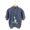 DANDY UP フロントパッチ スタンドカラー ヘンリーネック 半袖プルオーバーシャツ メンズ M