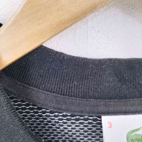 ラコステ LACOSTE ドット総柄 ワンポイントロゴ刺繍 半袖ポロシャツ メンズ 3