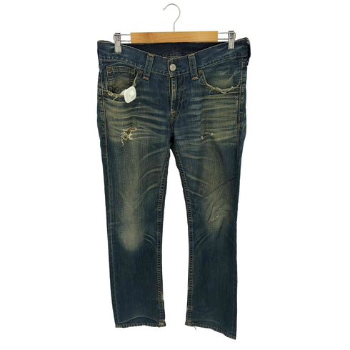 リーバイス Levis 06年 9月製造 ジッパーフライ クラッシュ ストレートデニムパンツ メンズ 32