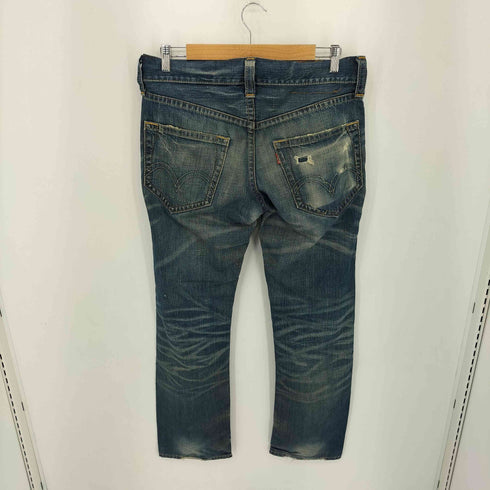 リーバイス Levis 06年 9月製造 ジッパーフライ クラッシュ ストレートデニムパンツ メンズ 32
