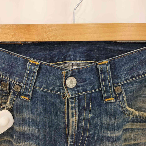 リーバイス Levis 06年 9月製造 ジッパーフライ クラッシュ ストレートデニムパンツ メンズ 32