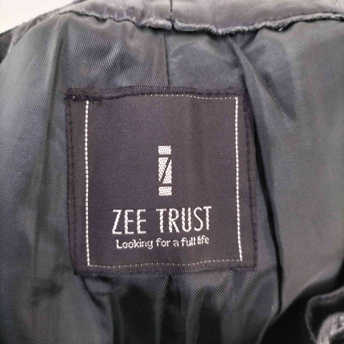 ZEE TRUST 片爪ジッパーフライ レザーパンツ レディース