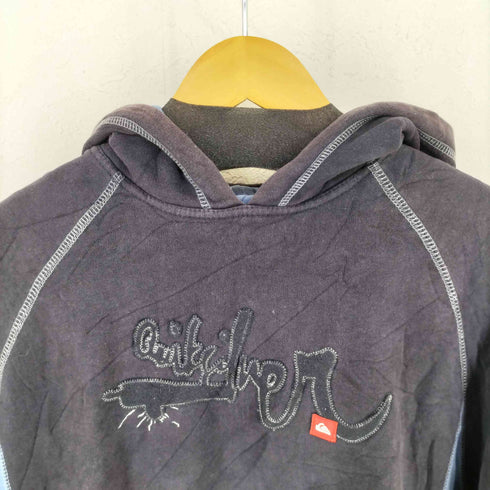 クイックシルバー Quiksilver 90-00s ロゴパッチデザイン バイカラー スウェットプルオーバーパーカー Y2K メンズ L