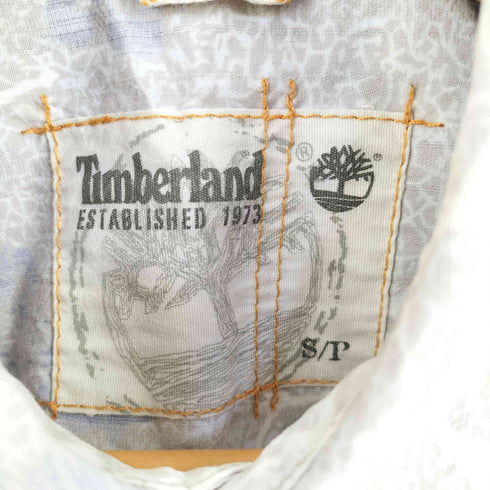 ティンバーランド Timberland 00s フラワーデザインワンポイントロゴ刺繍 半袖シャツ メンズ S