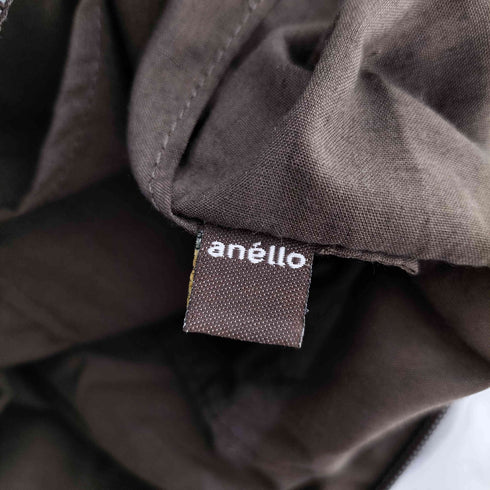 アネロ anello ジッパーデザイン レザーショルダー スリングバッグ レディース