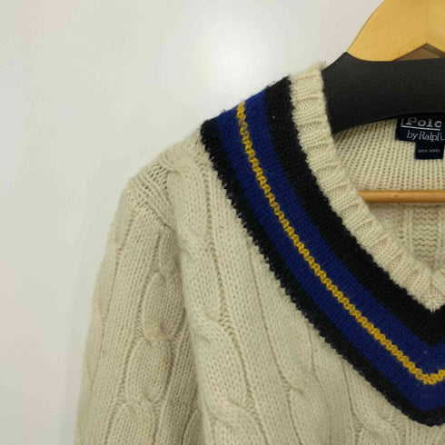 ポロバイラルフローレン Polo by RALPH LAUREN 90S Vネック ウール セーター メンズ import:M