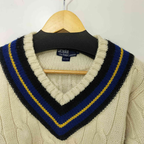 ポロバイラルフローレン Polo by RALPH LAUREN 90S Vネック ウール セーター メンズ import:M