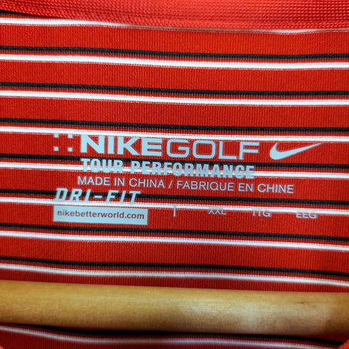 ナイキゴルフ NIKE GOLF 00s DRI-FIT ボーダー柄 ハーフジップ ワンポイントスウッシュ刺繍 モックネック インナーシャツ メンズ XXL