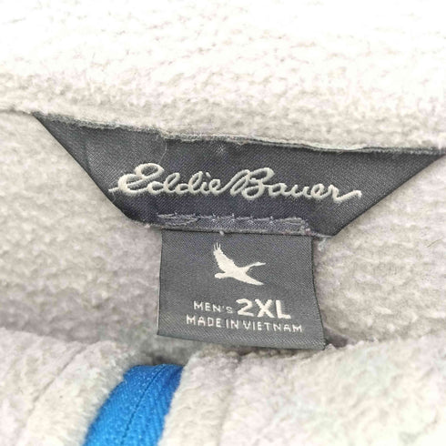 エディーバウアー Eddie Bauer ロゴ刺繍 ハーフジップ フリース プルオーバー メンズ import:XXL