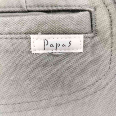 パパス papas 日本製 ワイドテーパード ノータック チノパンツ メンズ EUR:51-52