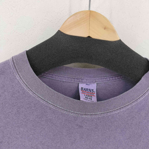バーンズ アウト フィッターズ BARNS OUT FITTERS 両面ラベルロゴプリント クルーネック半袖Tシャツ カットソー メンズ LARGE