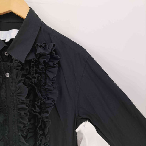 タオコムデギャルソン tao COMME des GARCONS 23AW フリル装飾 長袖 コットン シャツ ワンピース レディース JPN:M