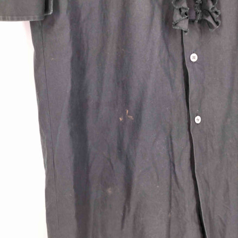 タオコムデギャルソン tao COMME des GARCONS 23AW フリル装飾 長袖 コットン シャツ ワンピース レディース JPN:M