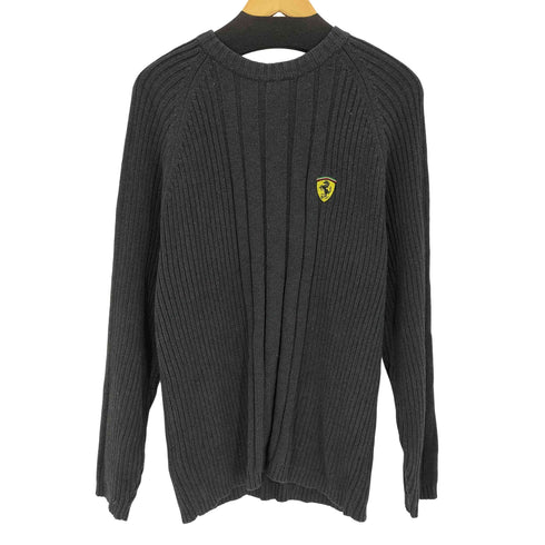 Ferrari 企業ロゴワッペン切替編みコットンニット メンズ JPN:XL