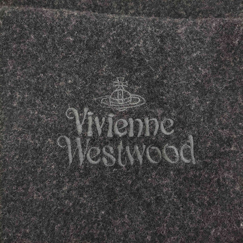 ヴィヴィアンウエストウッド Vivienne Westwood イタリア製 オーブロゴ刺繍ウールマフラー レディース