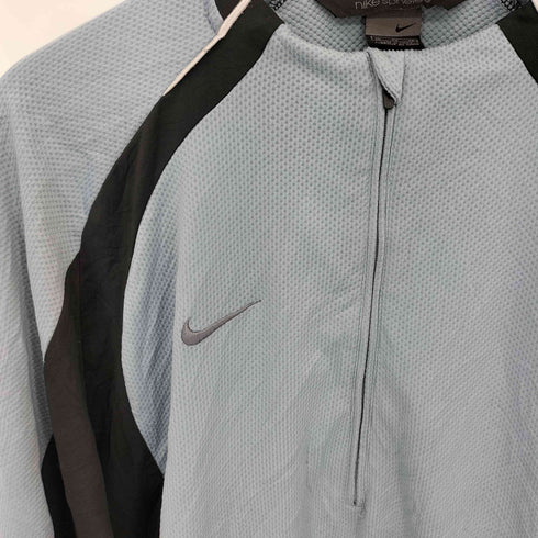 ナイキ NIKE 00s メッシュデザイン ワンポイント刺繍 ハーフジップバイカラージャケット メンズ XL