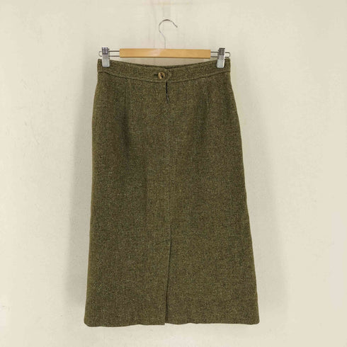 アクアスキュータム AQUASCUTUM シルク混 ウールフレアスカート レディース