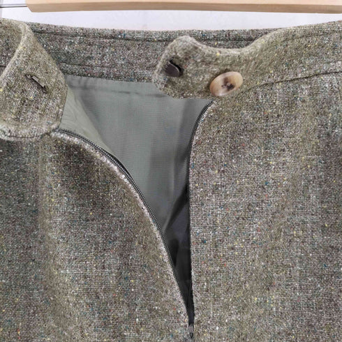アクアスキュータム AQUASCUTUM シルク混 ウールフレアスカート レディース