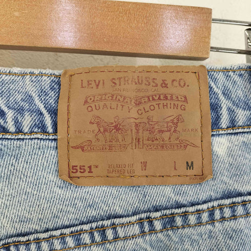 リーバイス Levis 95年 2月 551 ボタン裏513 ジッパーフライ カットオフ デニムショートパンツ ショーツ メンズ 12 MED