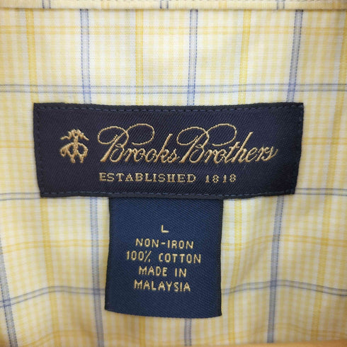 ブルックスブラザーズ BROOKS BROTHERS マドラスチェック BD レギュラーカラー 長袖シャツ メンズ L