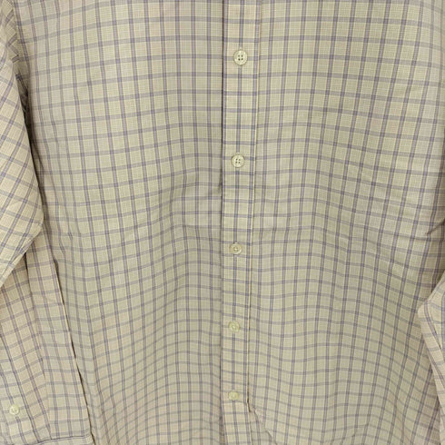 ギャップ Gap 襟芯 チェック柄 レギュラーカラー長袖シャツ メンズ M