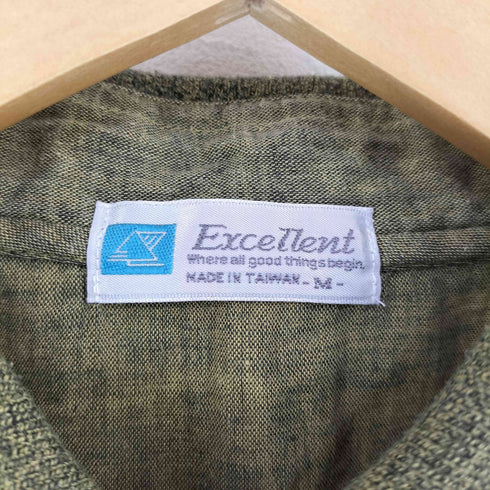 Excellent リネンスリーブドッキング コットンニット 半袖ポロシャツ メンズ M