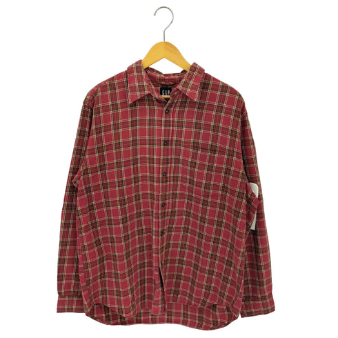 ギャップ Gap 00s チェック柄 レギュラーカラー 長袖シャツ メンズ M