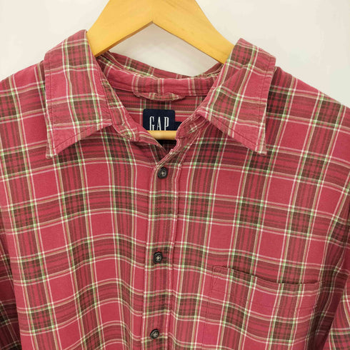 ギャップ Gap 00s チェック柄 レギュラーカラー 長袖シャツ メンズ M