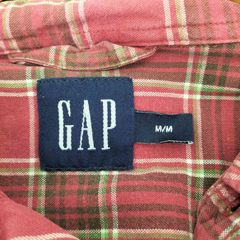 ギャップ Gap 00s チェック柄 レギュラーカラー 長袖シャツ メンズ M
