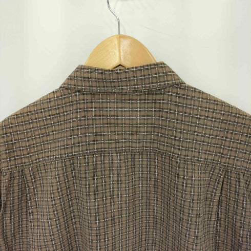 ピコ PIKO 00s ワンポイント刺繍 チェック柄 ジップアップ 半袖シャツ Y2K メンズ M