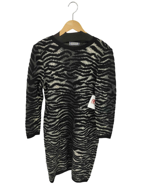イヴサンローラン Yves Saint Laurent 90s ゼブラ柄 ウールニット ロングワンピース レディース