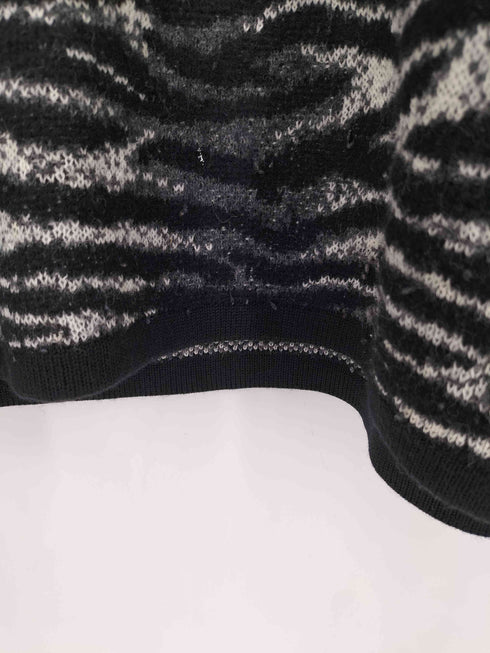 イヴサンローラン Yves Saint Laurent 90s ゼブラ柄 ウールニット ロングワンピース レディース