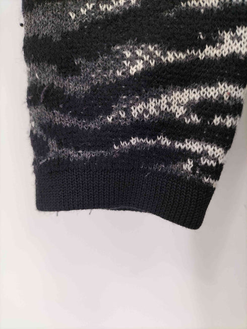イヴサンローラン Yves Saint Laurent 90s ゼブラ柄 ウールニット ロングワンピース レディース