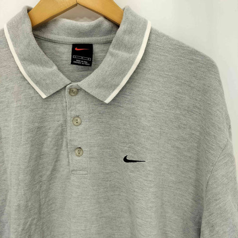 ナイキ NIKE 黒タグ ワンポイント刺繍 半袖ポロシャツ メンズ L