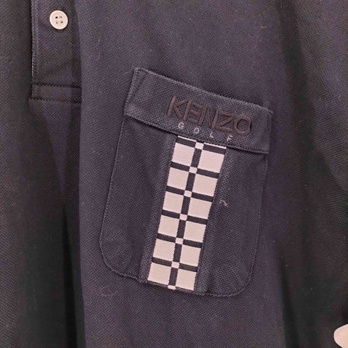 ケンゾーゴルフ KENZO GOLF ロゴ刺繍 鹿の子半袖ポロシャツ メンズ 5