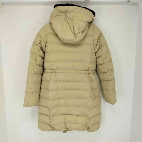 エーグル AIGLE フェイクファー付きフーデッドロングダウンコート レディース 36