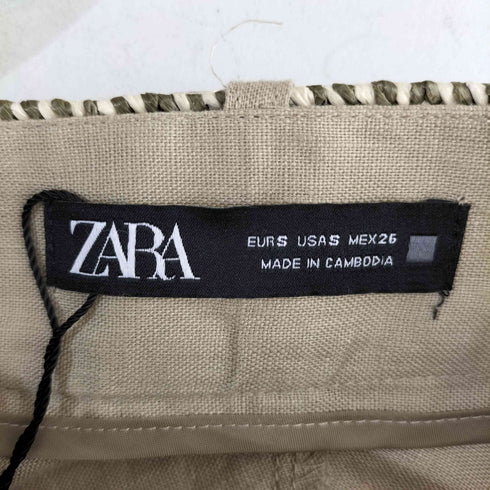 ザラ ZARA ベルト付き リネンケープスカート レディース S