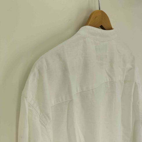 バナナリパブリック BANANA REPUBLIC 23SS OVERSIZED FIT スタンドネック L/S オックスフォード シャツ メンズ import:M