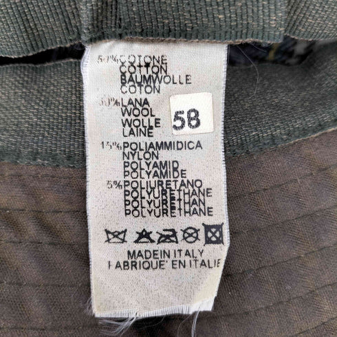 バブアー Barbour イタリア製 オイルドコットン バケットハット メンズ 58
