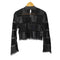 ザラ ZARA クロシェ&フェイクレザー切り替えトップス クロップド レディース import:S