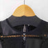 ザラ ZARA クロシェ&フェイクレザー切り替えトップス クロップド レディース import:S