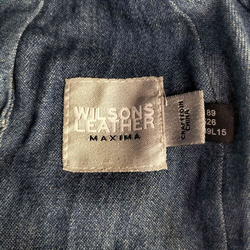 ウィルソン Wilsons Leather デニム切替 ヌバックレザーバケットハット メンズ L/XL