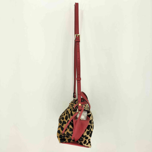 ジャンニキャリーニ GIANNI CHIARINI ハラコ レオパード 2WAY ショルダーバッグ レディース